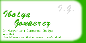 ibolya gompercz business card